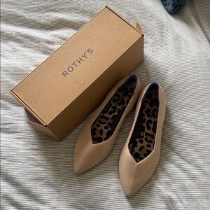 Rothy's Beige Pointed Flats